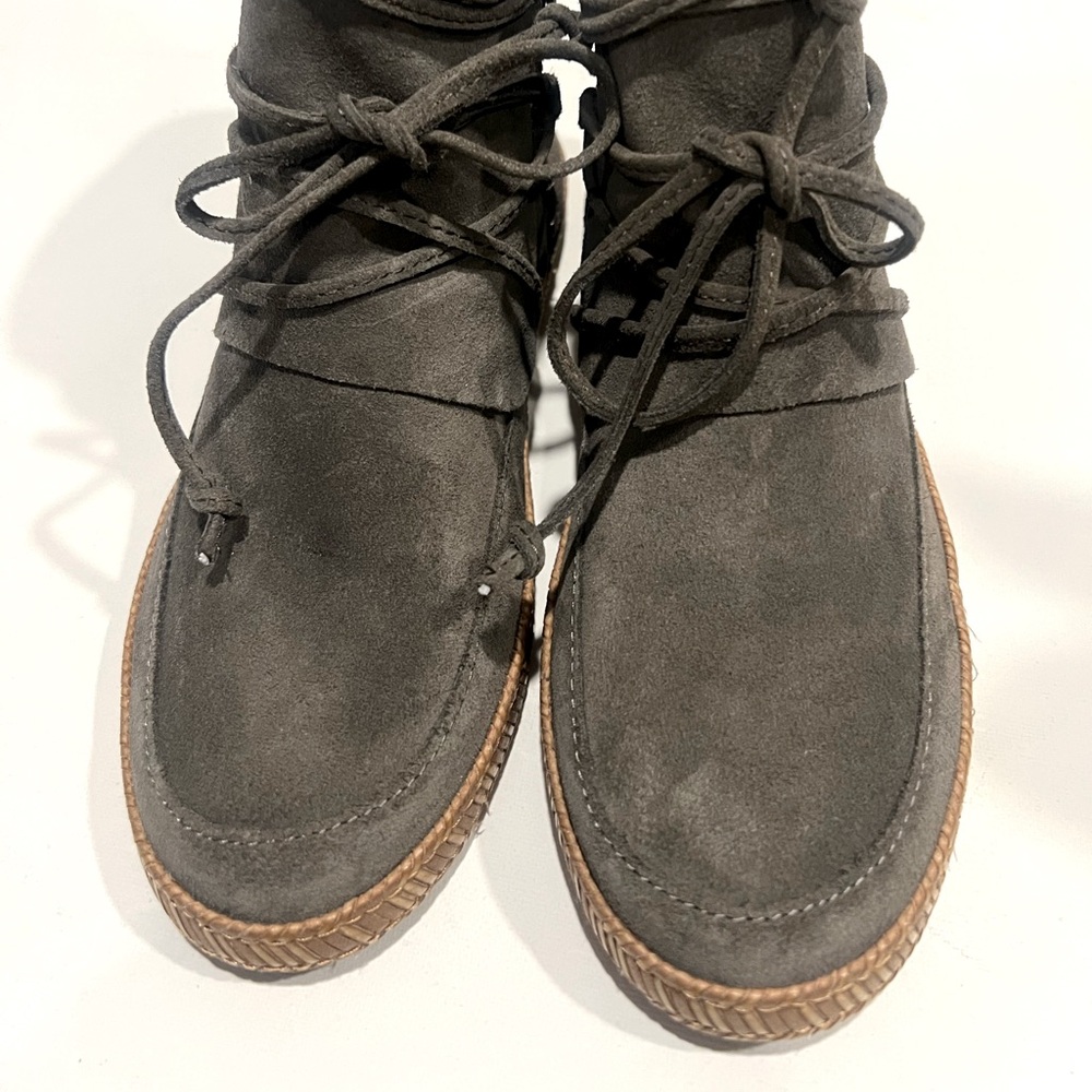 UGG Reid Suede Ankle Boots Women’s Size 6.5 Army Green